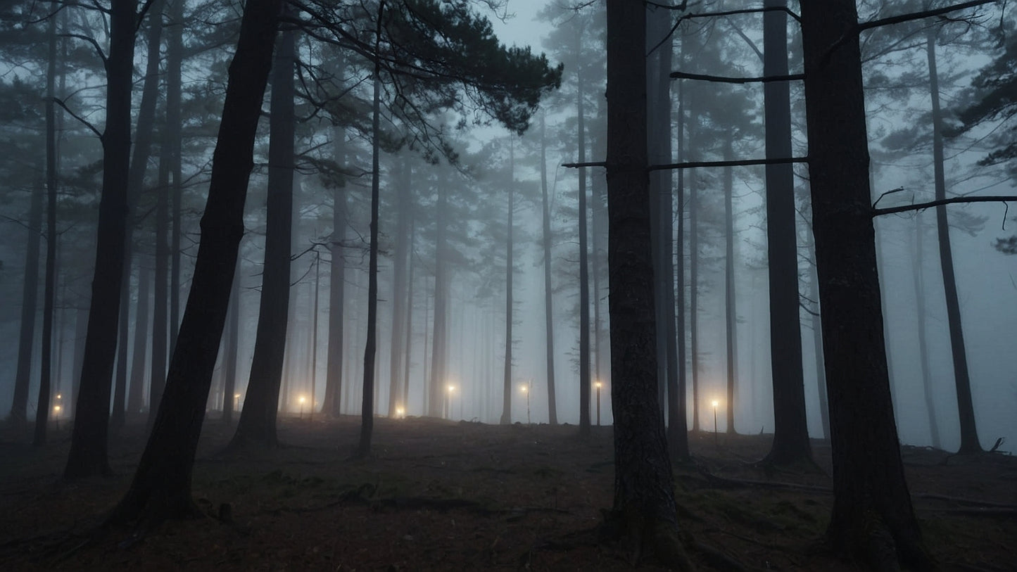 Spooky Lights in the Woods
