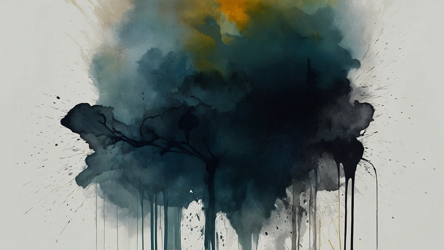 Regenwolke mit Blitz