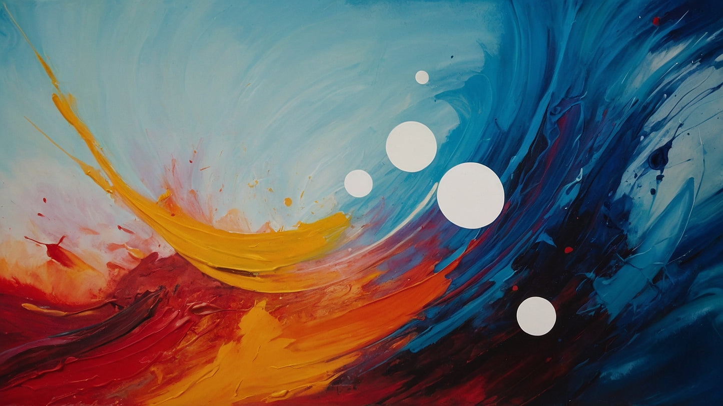 White Circles on Color