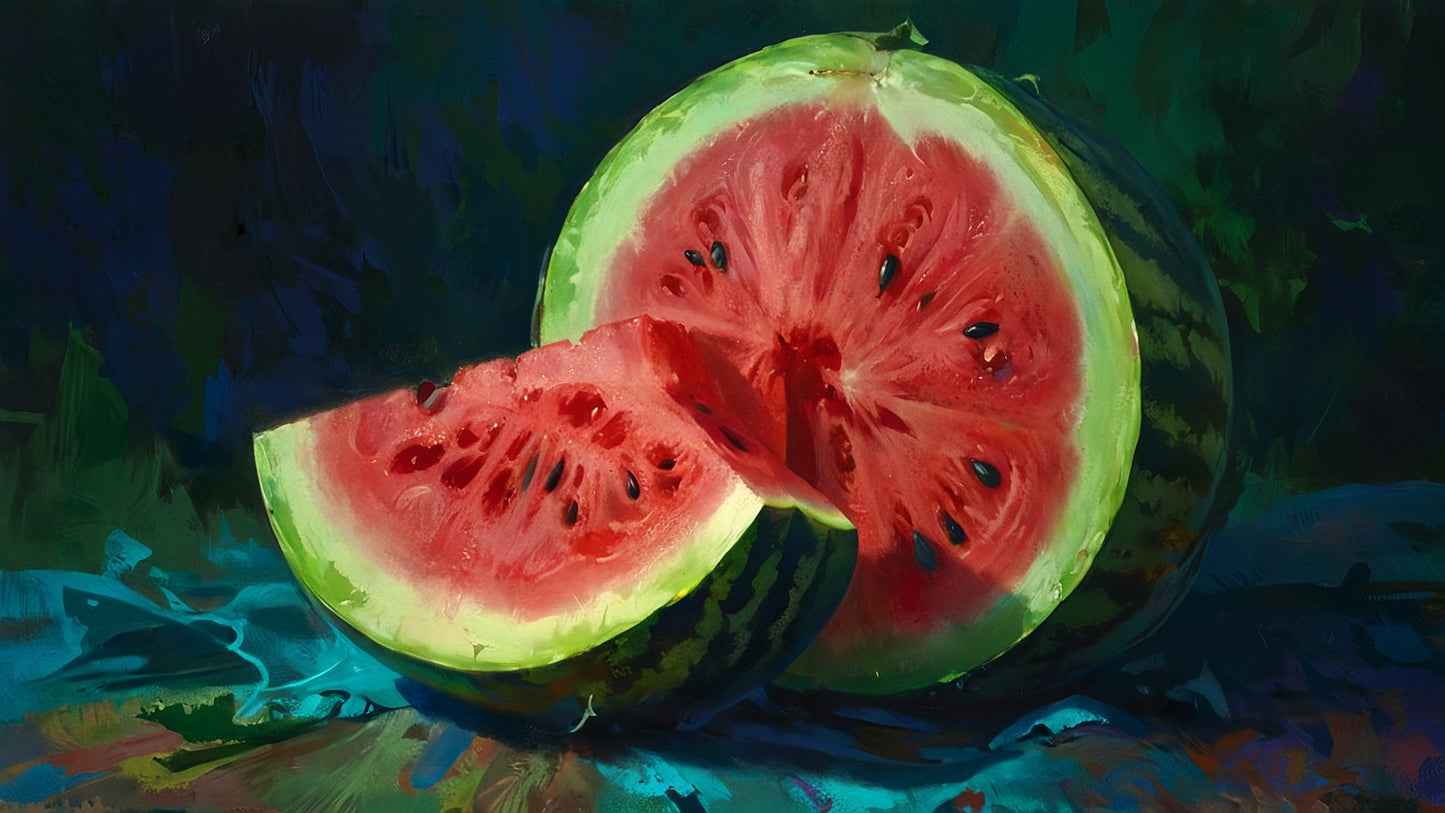 Wassermelone im Anschnitt