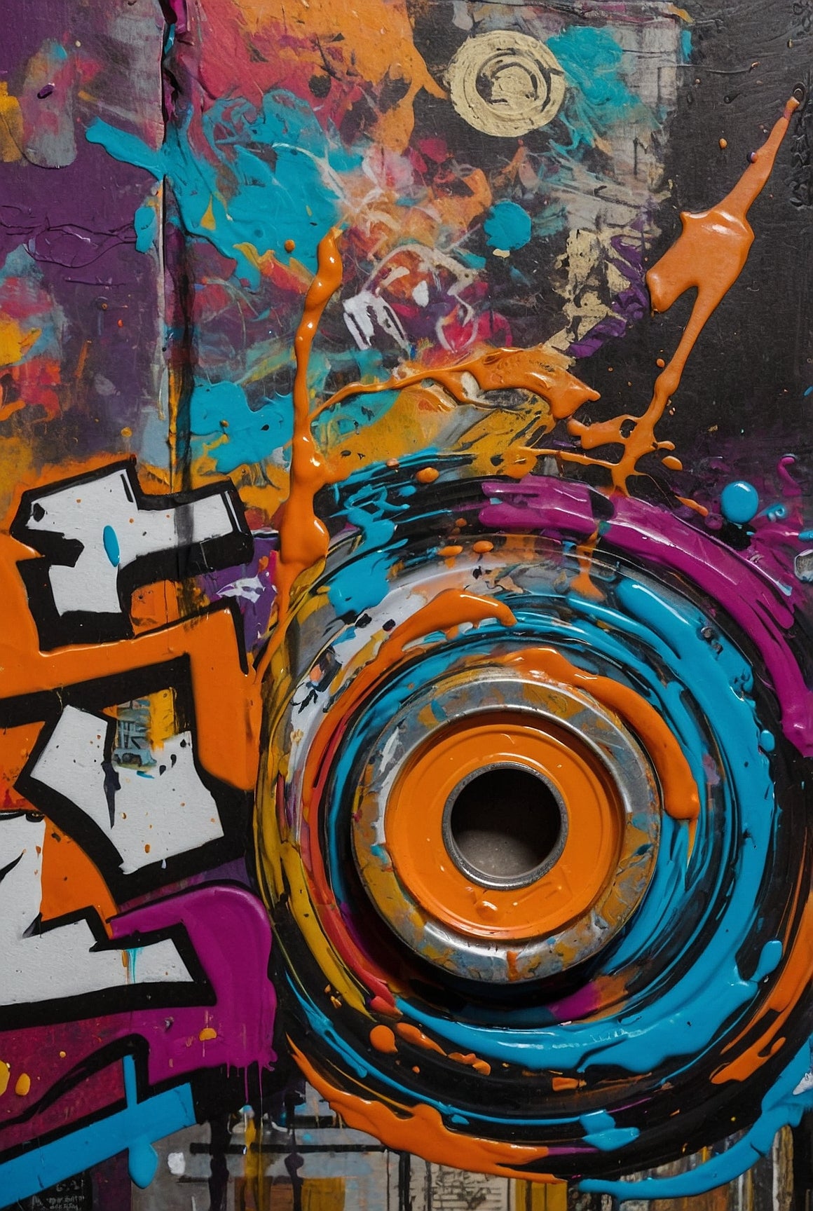 Urban graffiti meets colour explosion